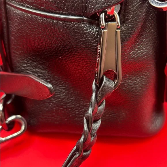 Rebecca Minkoff Emma Leopard print Backpack in black leather and Calf Hair NWOT - Picture 8 of 11